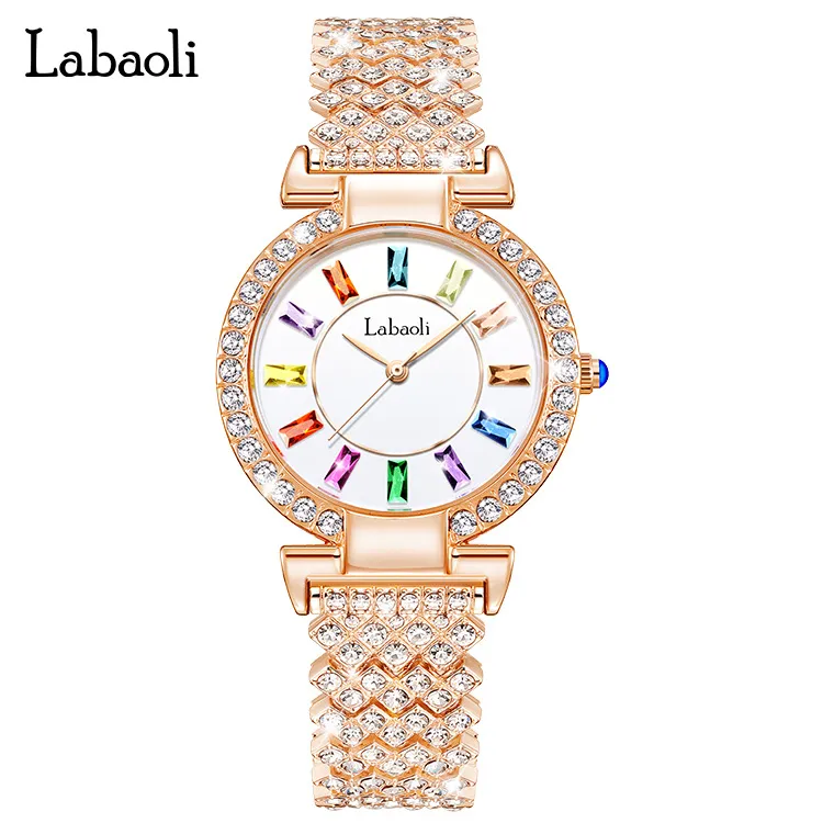 New womens color diamond watch explosive diamond inlaid light luxury watch fashion waterproof watch