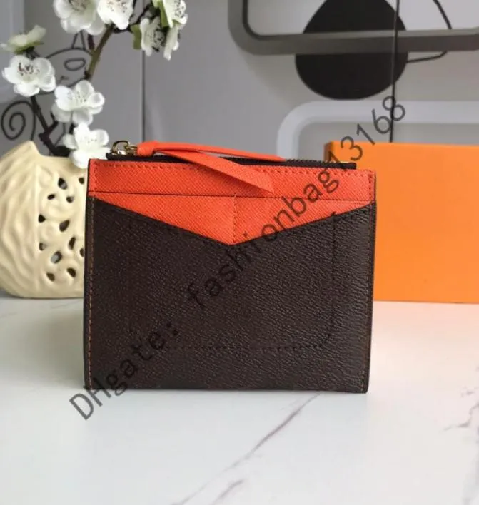 004 TOPQUALATY MĘŻCZYZN KLASYCZNE PRZEDSTAWI KARTY KREDYTOWEJ COWOKOŚCI SKÓRY Ultra Slim Portfet Packet Bag dla mężczyzn Women QWERR7974251