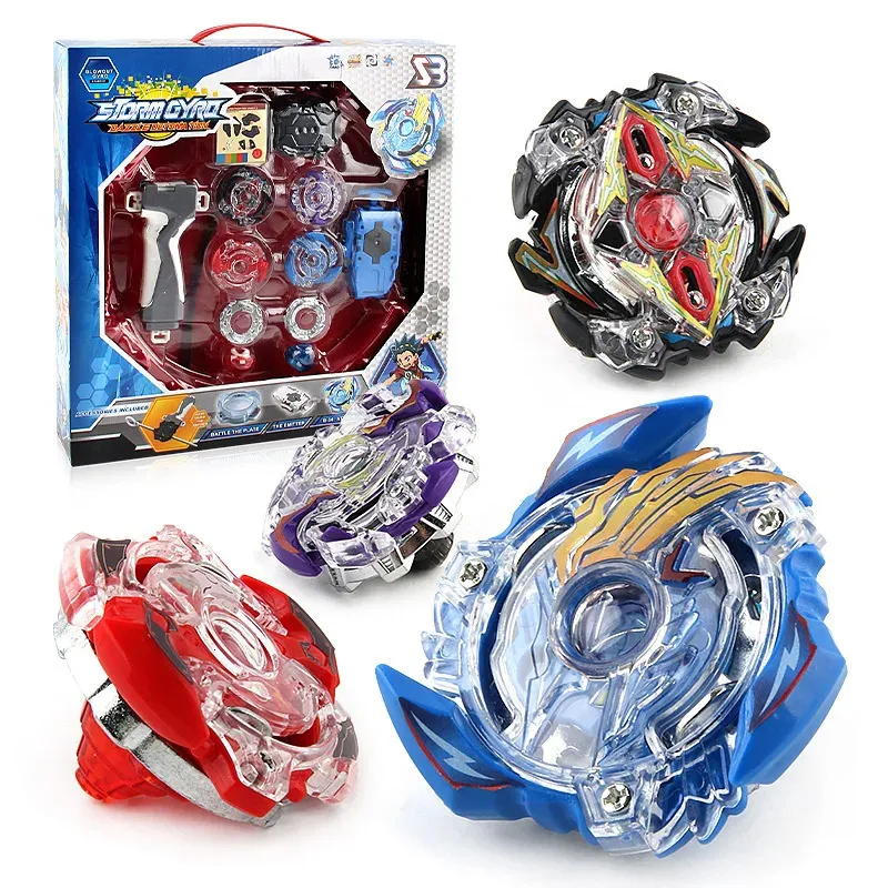 Set Explosion Beyblade Set Toy Disc Set 4-en-1 Handle Force de lanceur Children Toy Toy Gift 240410