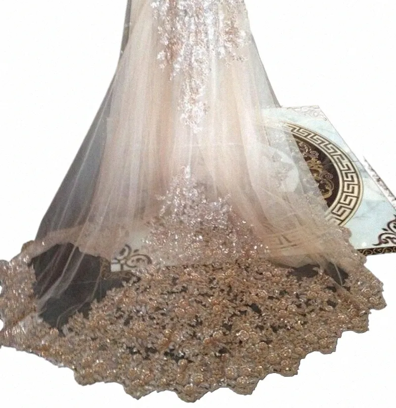in Stock Bridal Veils Sequins Luxury Cathedral Veil Appliques Lace Edge Custom Made Lg Wedding Veils Sequins Wraps b3qq#