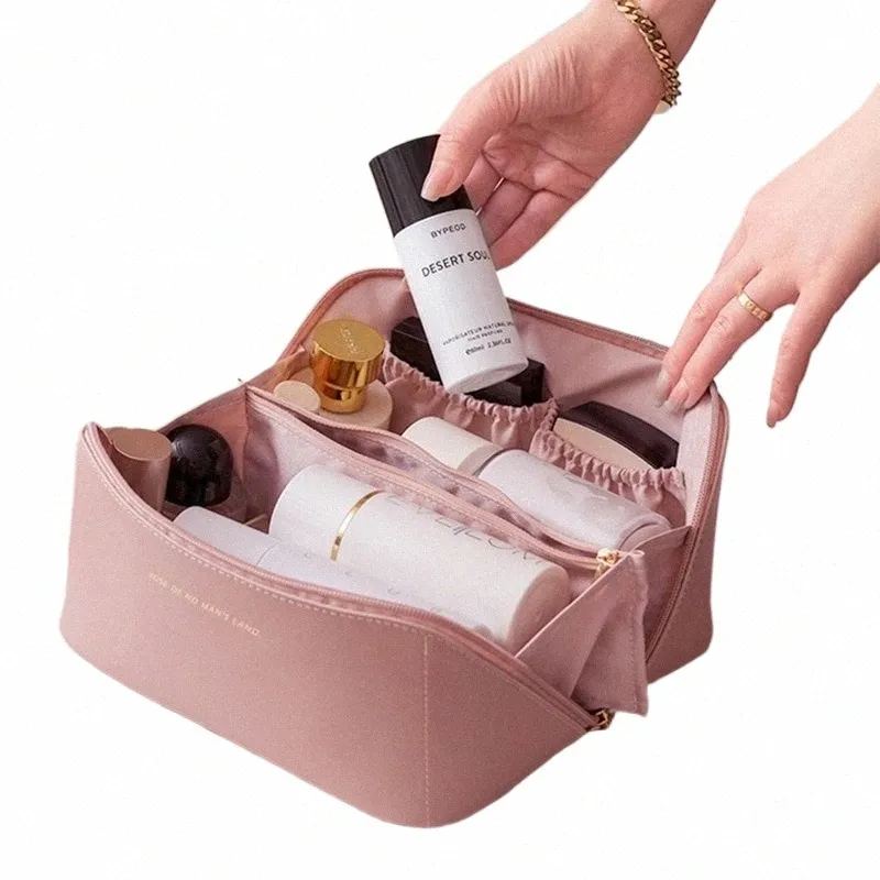 FI Bag de maquillage portable Femme Femmes de toile de toilette Cosmetic Sac Organisateur de rangement féminin Cas de rangement R5SL #