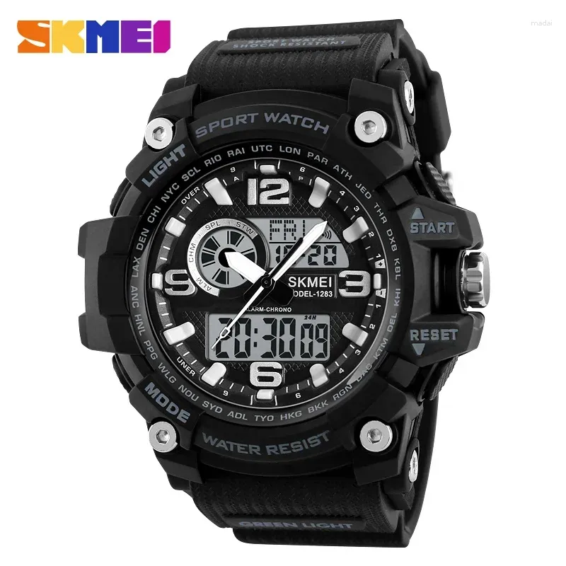 Zegarek skmei cyfrowy kwarc zegarek dla mężczyzn Waterproof Sport Electronic Countdown Man Wojskowy budzik RELOJ HOMBRE 1283