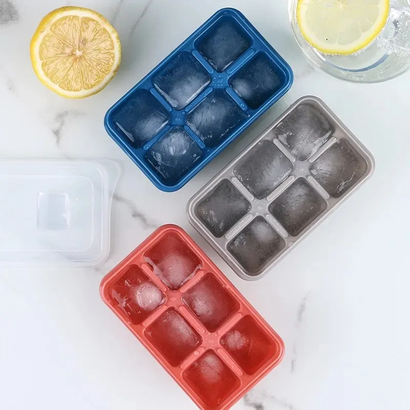 Silikon Ice Cube Maker -brickor med lock Mini Ice Muber Small Square Mold Ice Maker Kök Tillbehör Ice Mold Ice Cube Tray