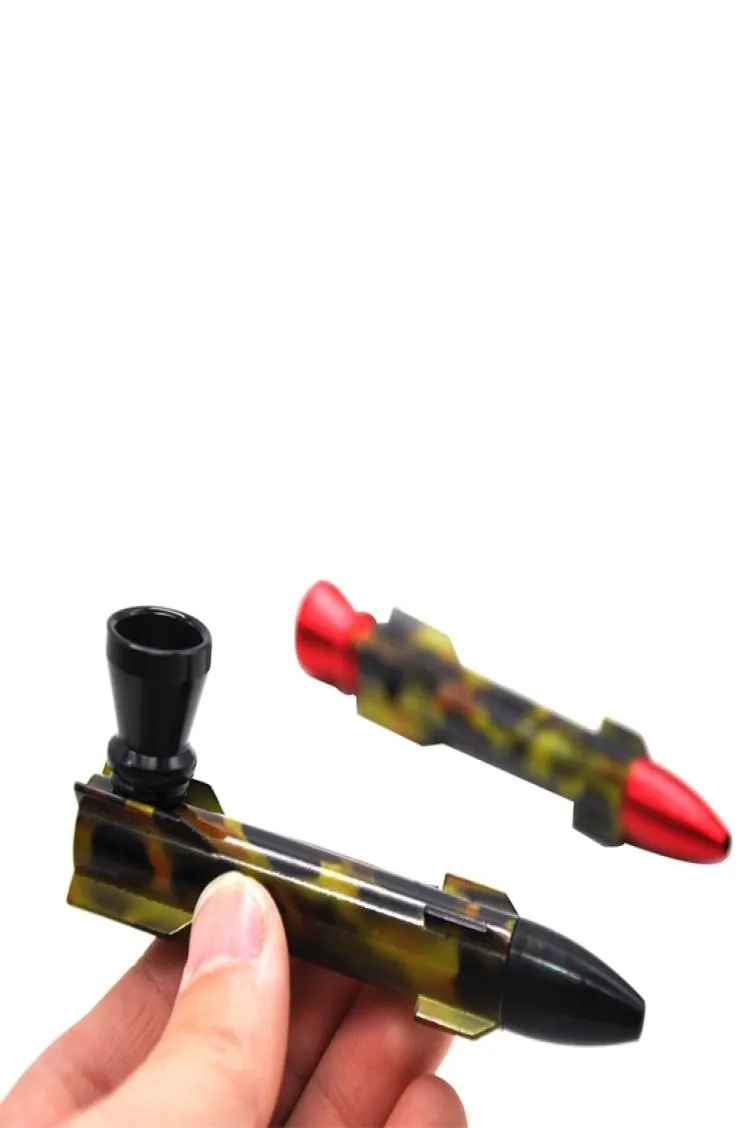 Missile Shape Colorful Metal Pipes à main de nombreuses couleurs faciles à transporter Clean Carry Mini de haute qualité tube de tuyau de fumer design Unique Ho4494590