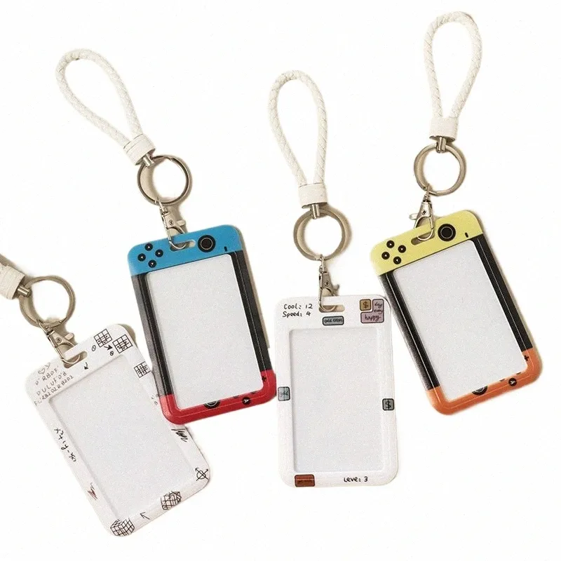 1pcs Cute Transparent Lanyard Card Holder Holder Student Credential For Pass Card Credit Card Straps Key Ring Gift Q769#