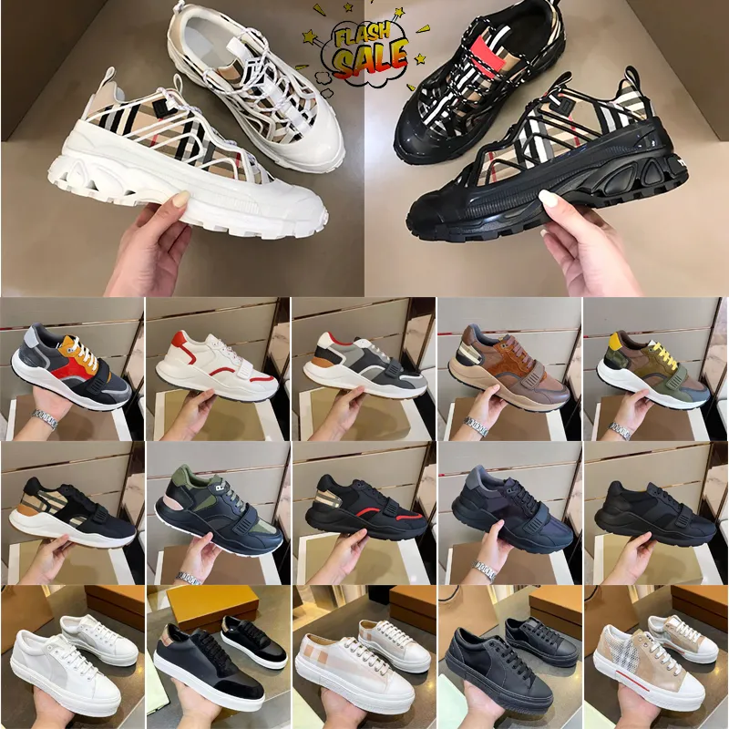 Designer Trainers Vintage Print Check Arthur Sneaker randiga män Kvinnor Kontrollerade Sneakers Platform Lattice Casual Shoes Shades Flats Classic Classic With Box