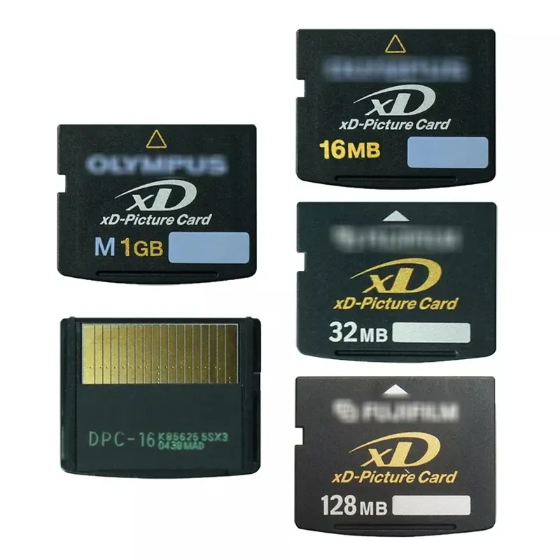 Adaptateurs Original XD Memory 1 Go 2 Go XDPicture Card Memory Cardin Cartes XD Carte d'image 1 Go 2 Go pour l'ancien appareil photo 95 Nouveau