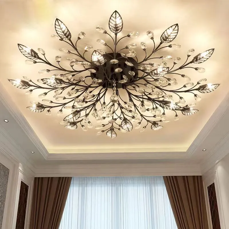 Modern LED Crystal Chandelier ceiling light Living Room Bedroom Kitchen Hanging Lamps House Indoor Decor Home Lighting Fixtures