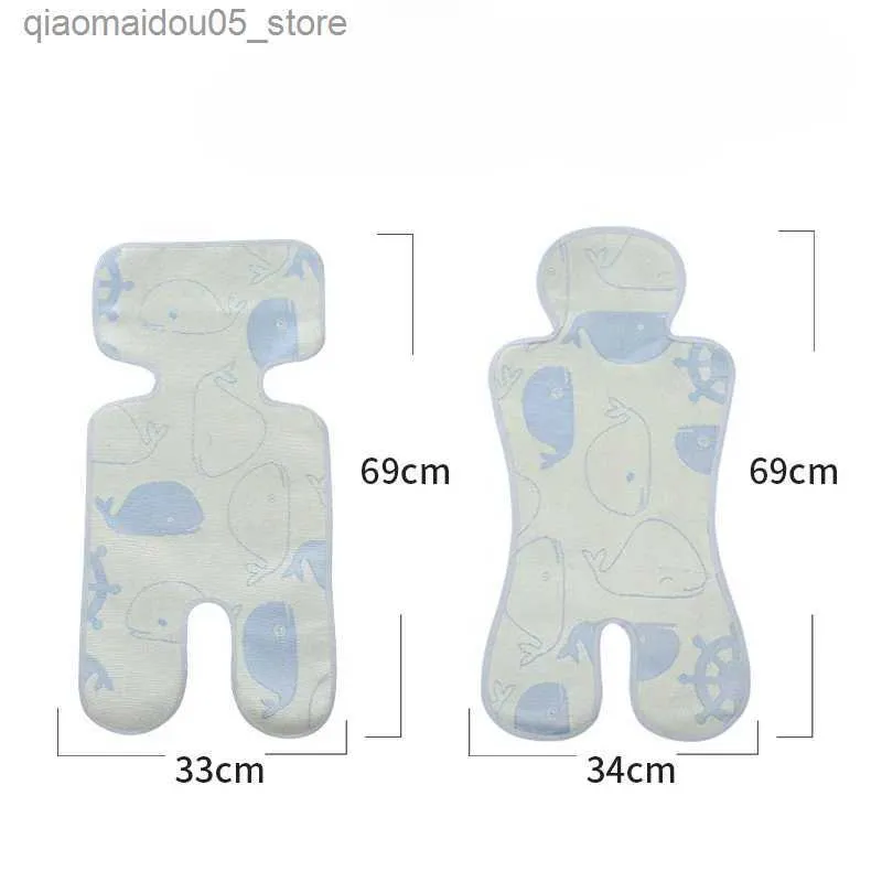 Stroller Parts Accessories 2 universal stroller mats car seat mats ice silk baby high chair stroller mats summer Q240416