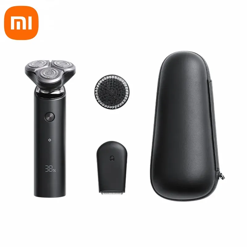 製品Xiaomi Mijia Electric Shaver S500 S500C 3ヘッドフレックスかみそり乾燥ウェットシェービング洗えるポータブルヒゲトリマーフェイスクレンジング3 in 1