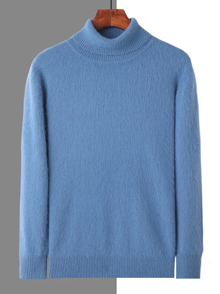 100 % Cachemire Col Roulé Homme Pull Automne Hiver Tricot Pull