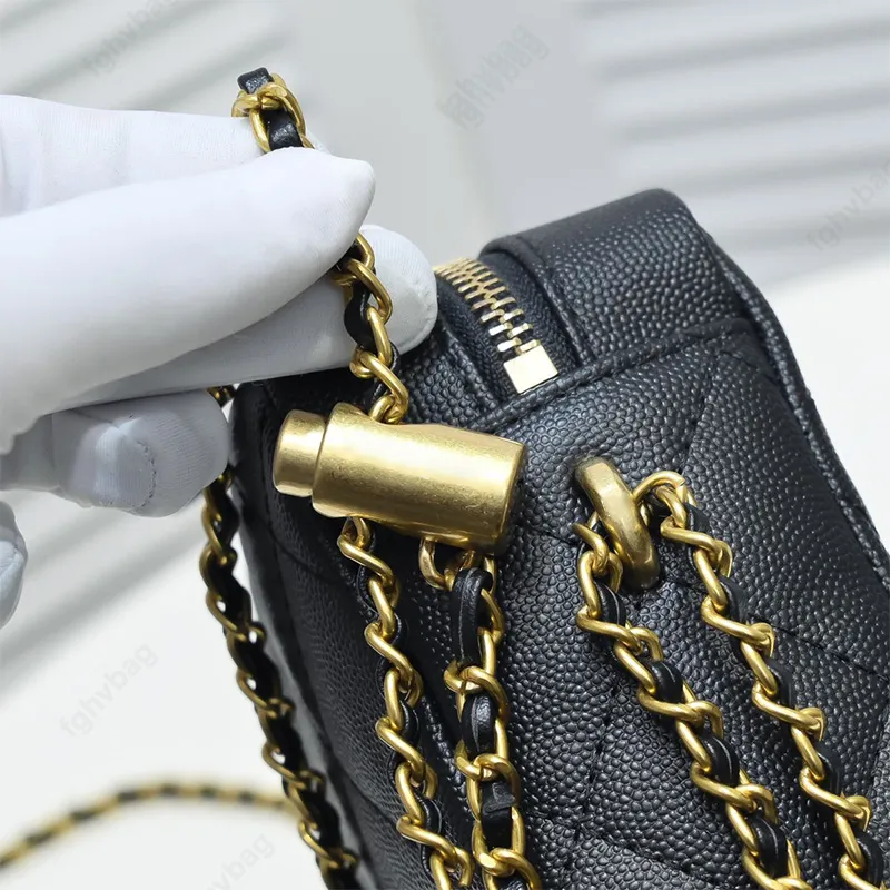 Designer bags fashion elegant shoulder bag Quality lychee leather handbag 21K black camera bag Classic diamond check crossbody bag Underarm bag Women's chain bag