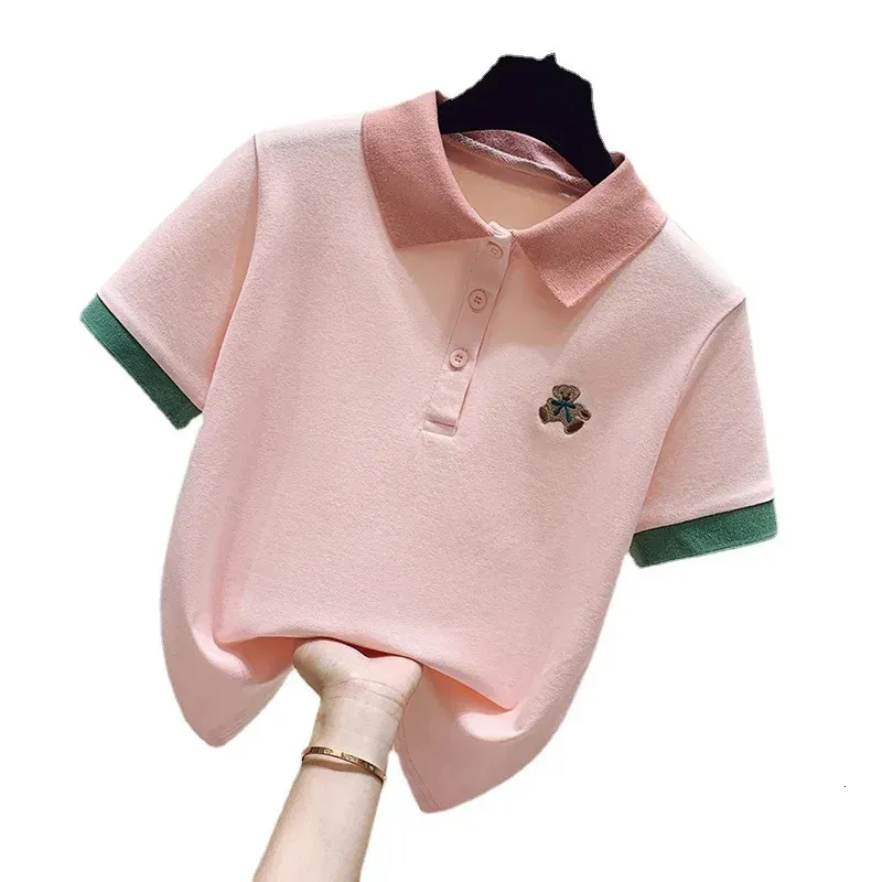 golf wear ladies summer short sleeves women slim and breathable 240416