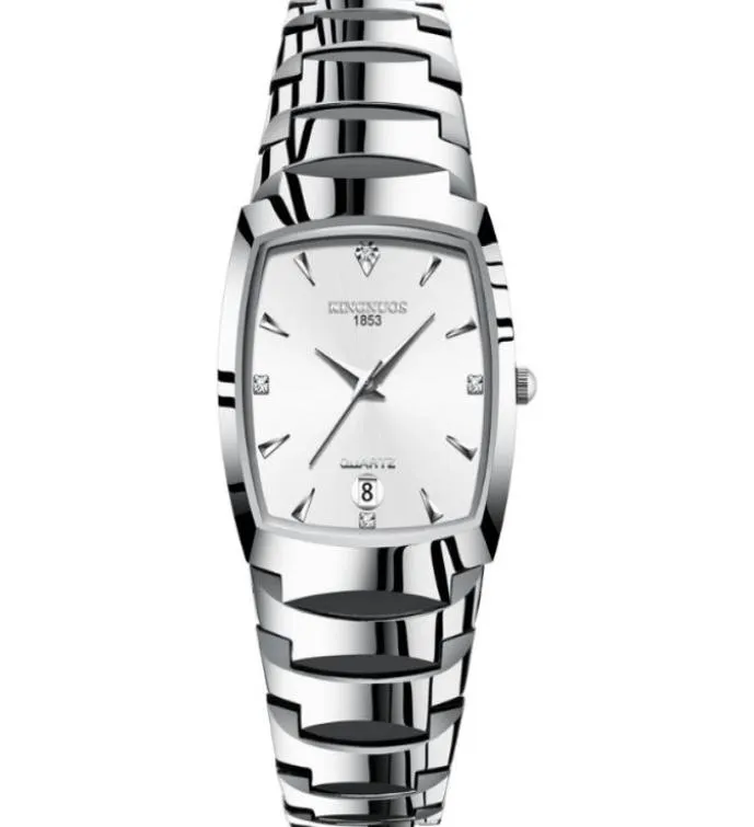 Kingnuos Luxury Lovers Couples Quartz Smart Diamond Watches 40MM Dial Mens 25MM Diameter Womens Watch Tungsten Steel Calendar Wris8835107