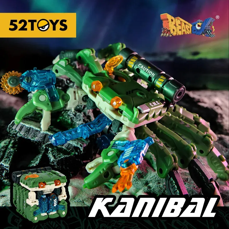 52toys beastbox Kanibal Deformation Toy Collectible Converting Action Figur Multicolored Gift for Boys 240402