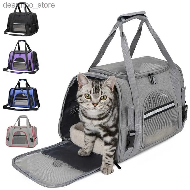 Cat Carriers Crates Doming Small Dos -носитель BA Soft Side Ratchpack Cat Pet Tarriers совершают одобренные авиакомпания BAS Airline для Puppy Cats Outoin L49
