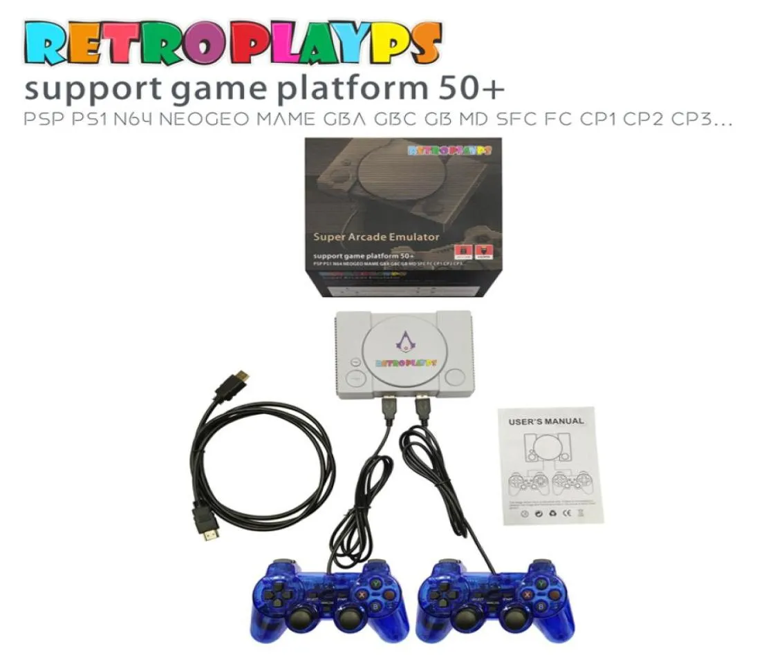 Retro Game Console HD nostalgiczny gospodarz dla PS1 Raspberry Pie 50 symulator może przechowywać 7000 gier podwójne gamepads3834706