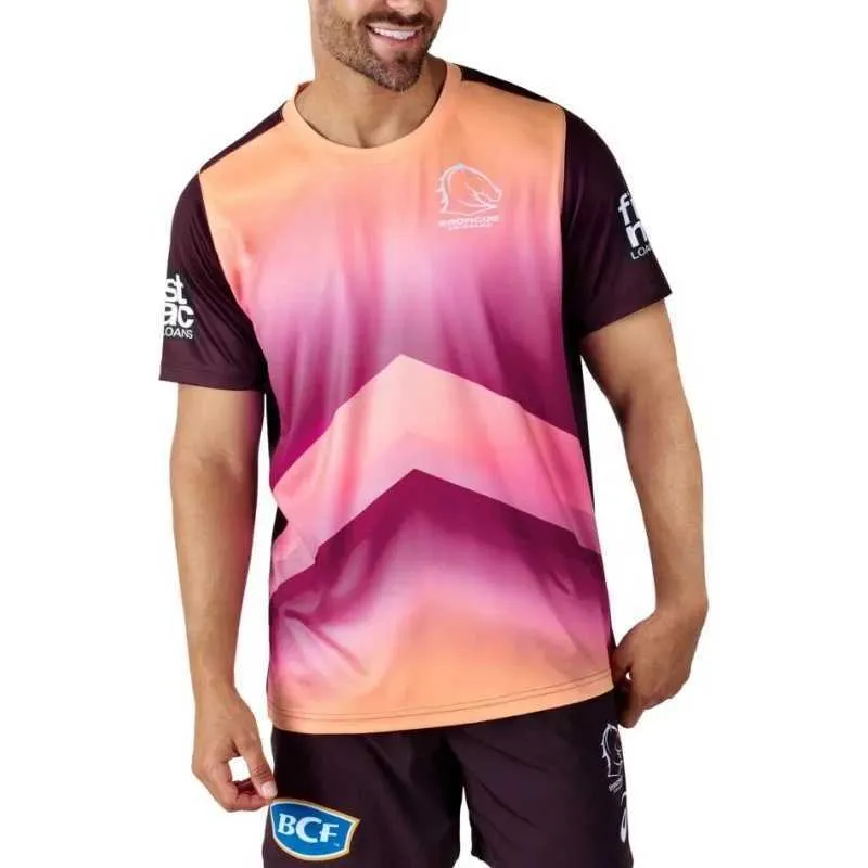 Embroidered Brisbane Broncos Slim Fit Rugby Shirt For Men 2022 Edition