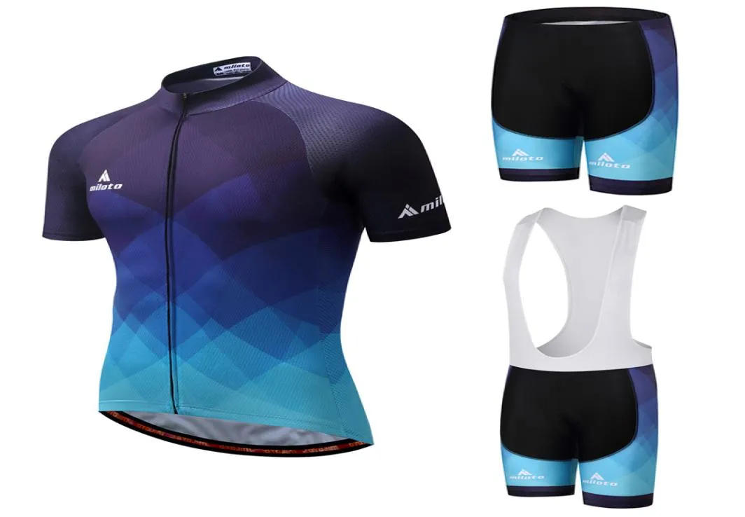 新しいFietskleding Wielrennen Zomer Heren Set Cycling Jersey Jersey Bib Shorts Bicycle Clothing Maillot Ropa Ciclismo Sportswear Cycling SE6248372