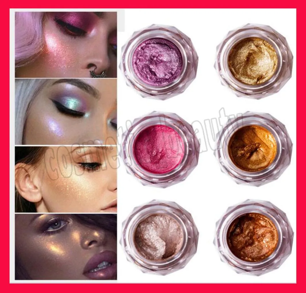 Gezicht make -up pudaier glitter glinsterende lichaamsgezicht markeerstift oogschaduw naakt highlighter crème 8 kleuren 10g 2260144