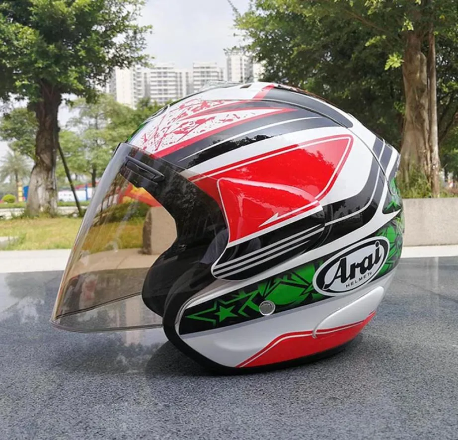 Ara I SZ RAM 3 Nicky Hayden 69 Green Flower Open Face Off Road Racing Motocross Motorcykel Helmet4563000