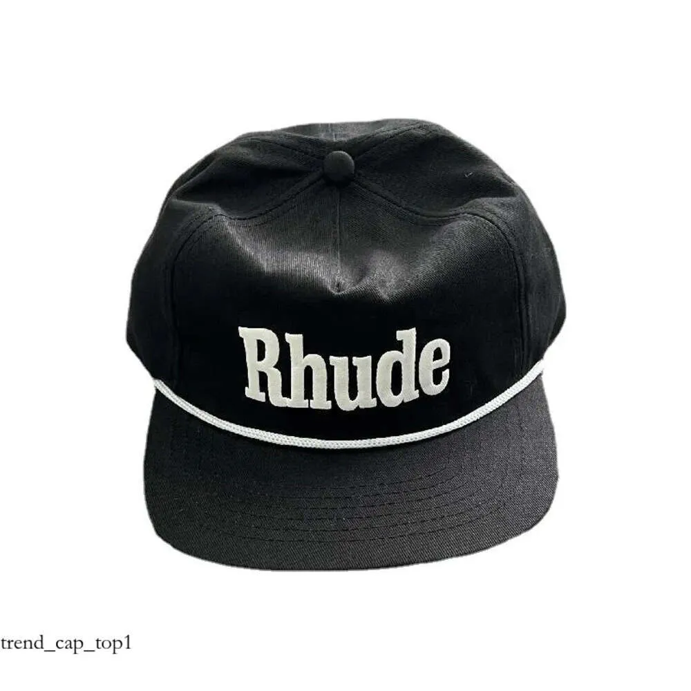 Rhude Ball Caps Tide Brand American Truck Hat Men's and Women's Same Style Flat Brim Baseball Cap Autumn and Winter rhode 213