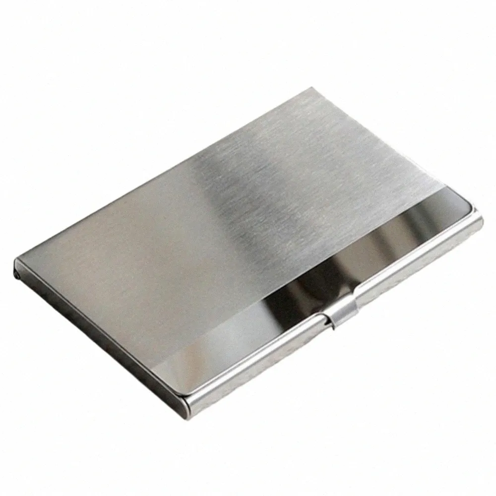 Fi Stainl Steel Caut Pocket Box Busin Id Credit Titular Titular para homens homens K41C#