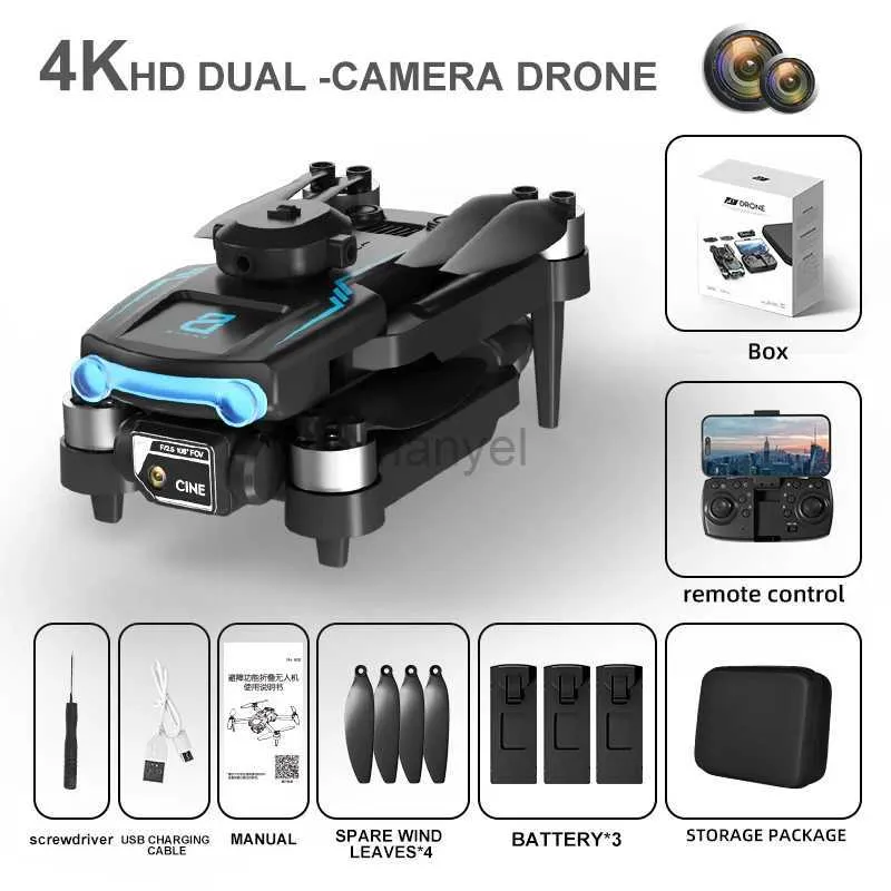 Droni Evitamento di droni Professional Professional 8K Dual HD Camera HD Aereo Aereo Aeromobile WiFi Brushless Drone Spedizione gratuita 240416