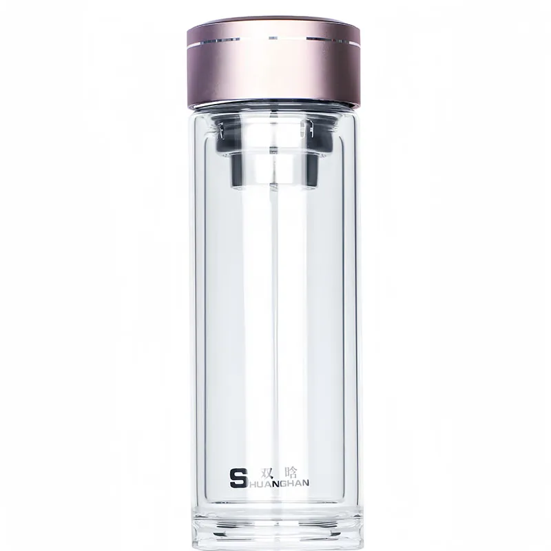 Drinkware groothandel aanpassing Commerciële dubbele laag hoog borosilicaat glasbeker, hoge temperatuurbestendig, stijlvol en mooi