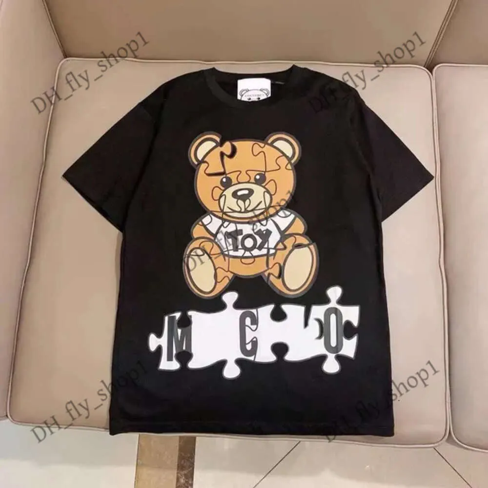 T-shirt de grife masculino feminino Moschi Marcas de luxo de verão Novo Tees desenho animado Teddy Bear algodão pescoço redondo para lazer ao ar livre casas de casas tops camisa