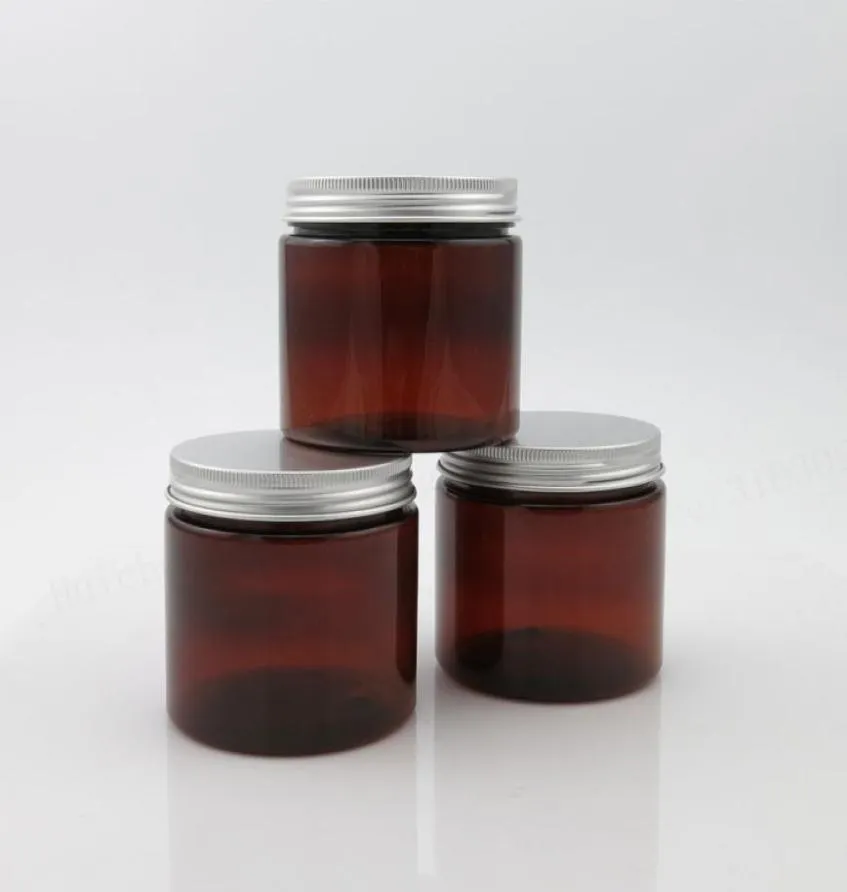 20 x 200 ml jar ambra vuoto con cappuccio in alluminio sigillo01239220188