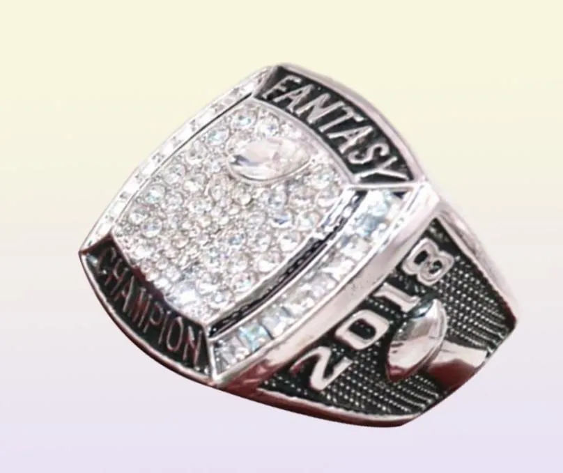 Factory Whole 2018 Fantasy Football Ring USA Dimensioni 7 a 15 con scatola di visualizzazione in legno Drop 1886346