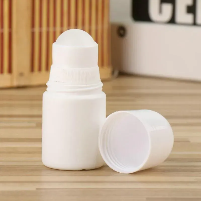 Rolo de plástico de 30 ml em garrafas garrafa de rolo vazia branco 30cc rol na garrafa de bola desodorante loção de perfume Light Recipiente LX9235 ZZ