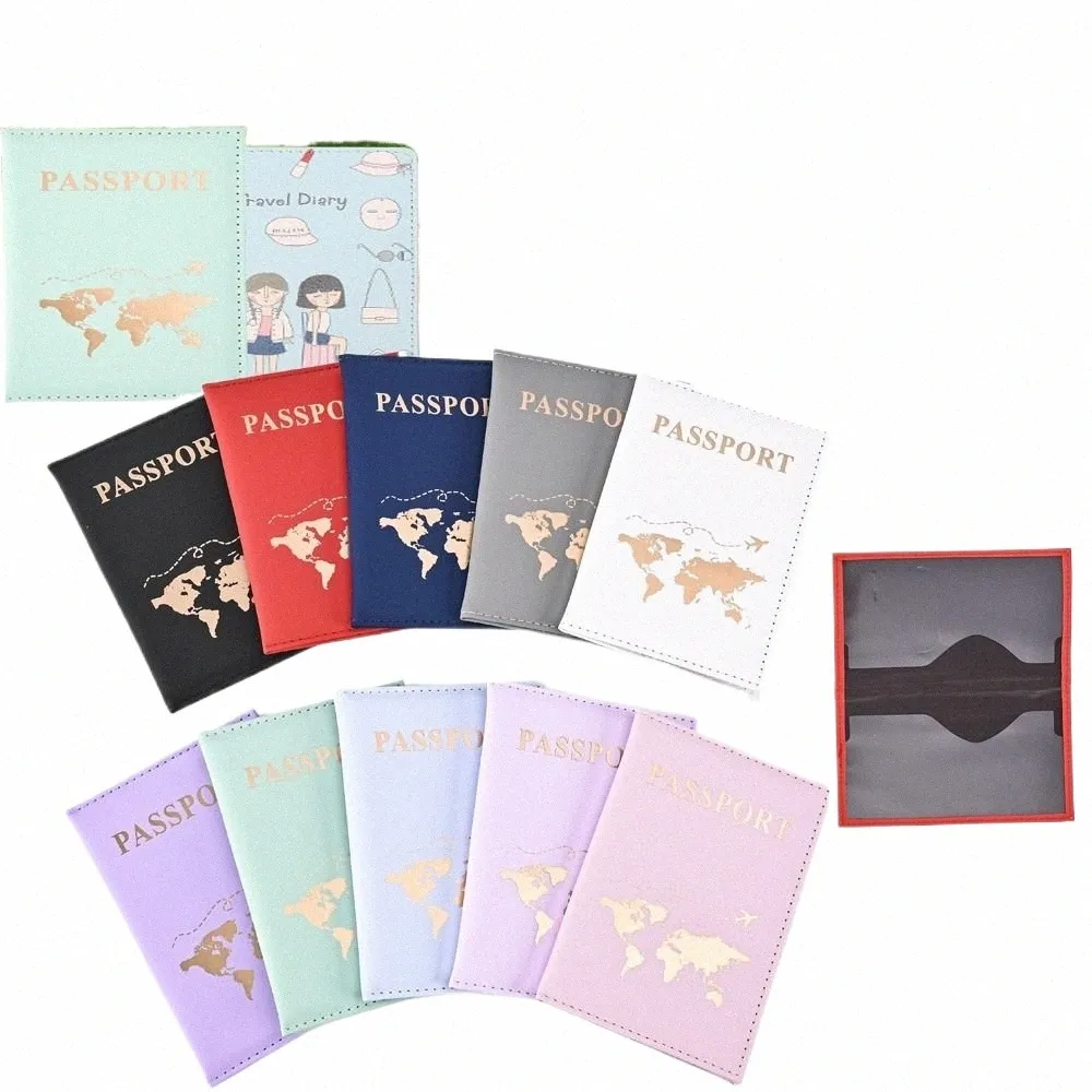 FI Passport Cover PU Passport Card ID ID Pacchetto Passano Multi-Funti Travel Protecti Case Card Bag L4DB#