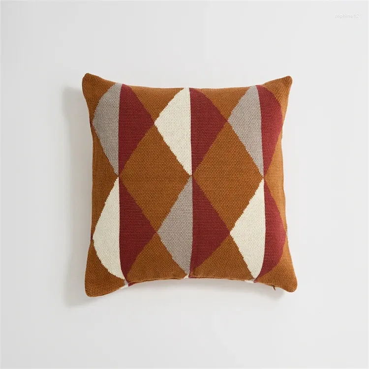 Blankets MY Soft Geometric Nordic Decor Cotton Knitted Throw Pillow Case Cushion Home Bed Blanket