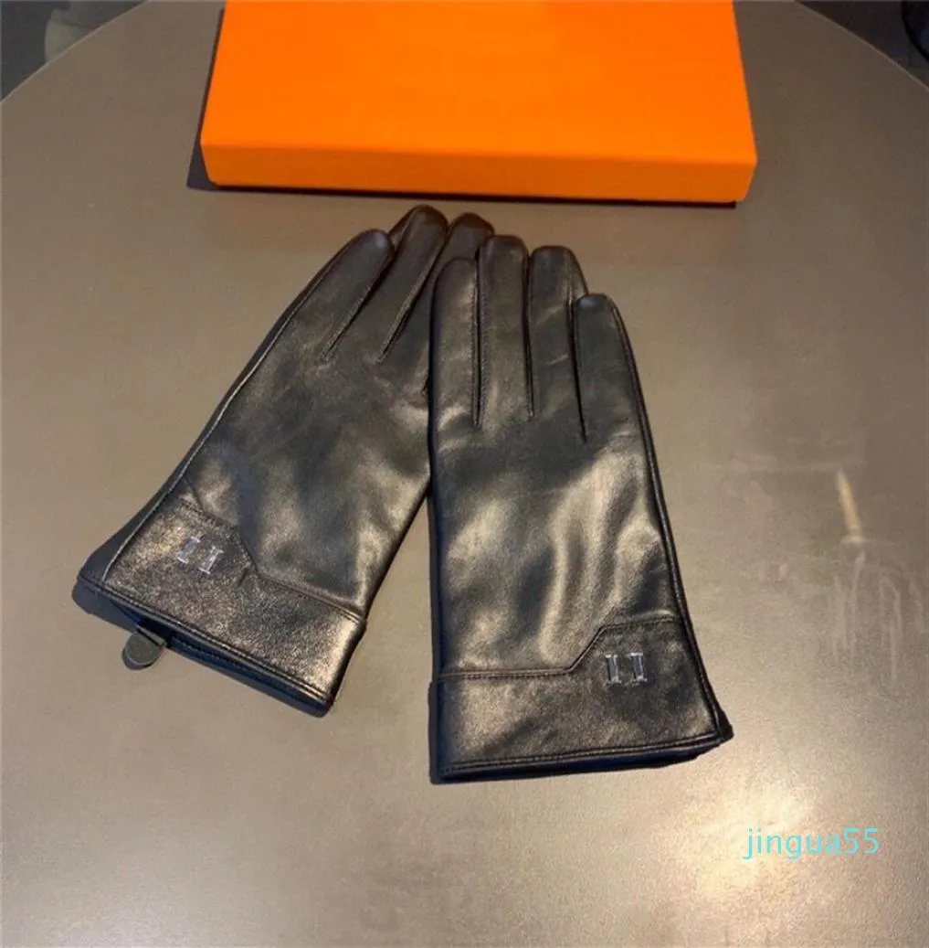 Conduite hivernale gants chauds mittens mens lettre concepteur gant gant couleur couleur cuir mitten6077291