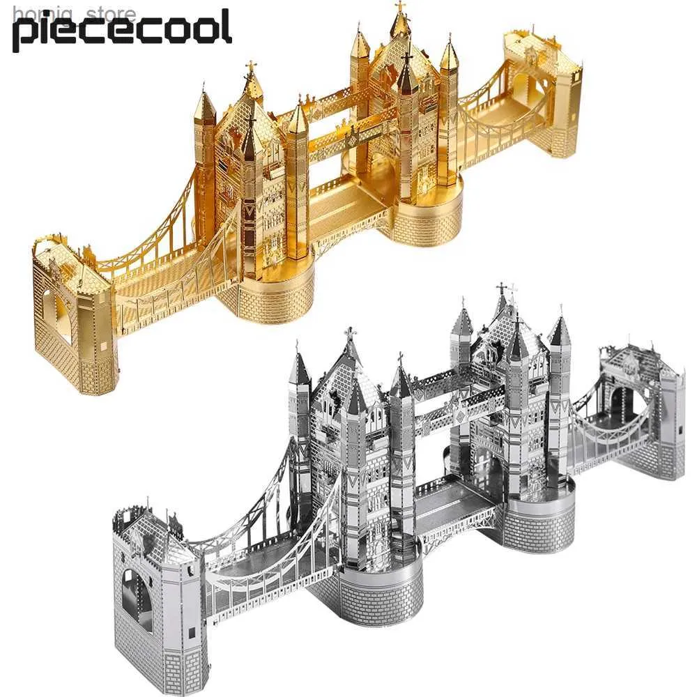 3D -Rätsel stückweise 3d Metall Puzzle London Tower Bridge Modell Gebäude Kits DIY Jigsaw Puzzle für Teenager Metallmodell Beste Geburtstagsgeschenke Y240415