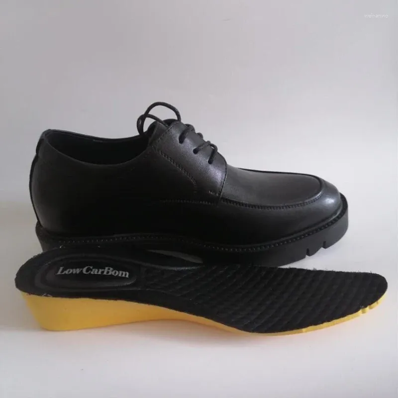 Dress Shoes 10 CM Taller Elevator Social Shoe Leather Height Increasing Casual Business Hidden Wedge Heel Men Wedding