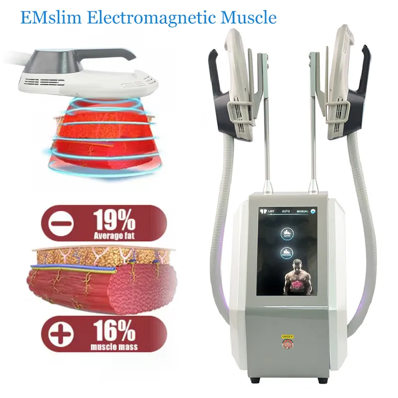 High Intensity Focused Electromagnetic Estimulador Muscular Muscle Stimulator 2 handles Emslim hiemt machine