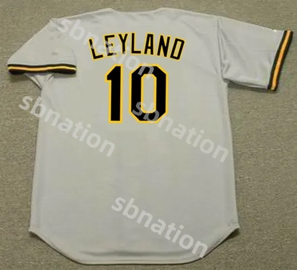 Jim Leyland Pittsburgh 1992 Recomback Away Baseball Jersey