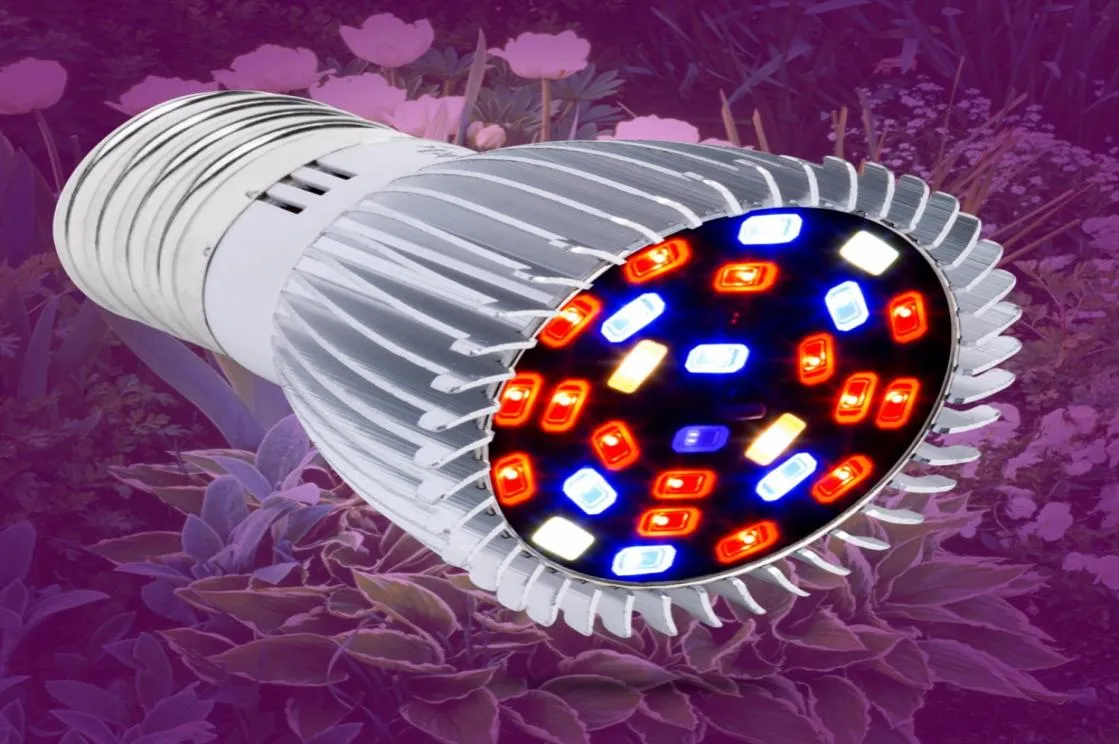 E27 GROW LED Full Spectrum Fitolamp E14 LED Growing Bulb 18W 28W Indoor LED Phyto Lamp 220V UV för växter Hydroponics7074240