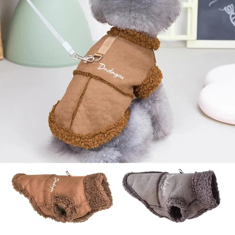 Dog Apparel Lamb Fleece Warm Jacket Fur Collar Vest Clothes For Small Dogs Chihuahua Yorkie Coat Pug Costume Chien