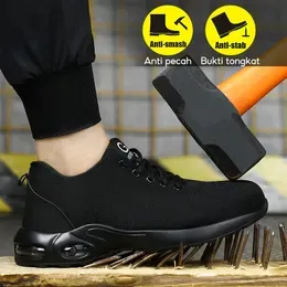 Safety Shoes Safety Steel To Shoes Men Fashion Sports Shoes Work Boots Puncture-Proof Security Protective Shoes Indestructible 231211