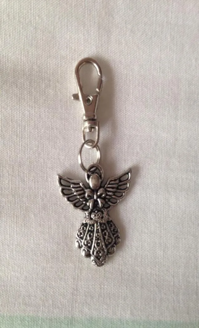 50st Fashion Vintage Silver Alloy Angel Charm Keychain Gifts Key Ring Fit Diy Key Chains Accessories Jewelry13886680