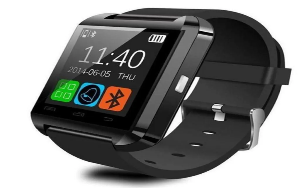U8 Bluetooth Smart Watch tactile Écran tactile Montres de poignet pour iPhone7 iOS Samsung S8 Android Phone Sleeping Monitor Smartwatch avec RETA2222772
