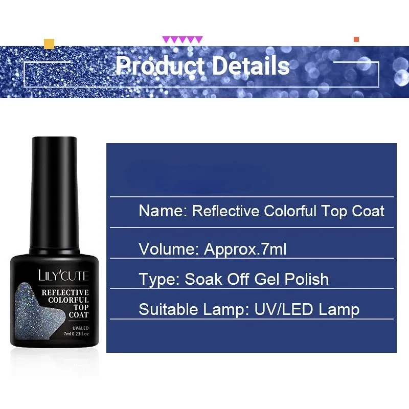 7ml Effetto lucido glitter gel glitter gel scintillante immergere semi permanente un chicco di manicure gel unghie UV