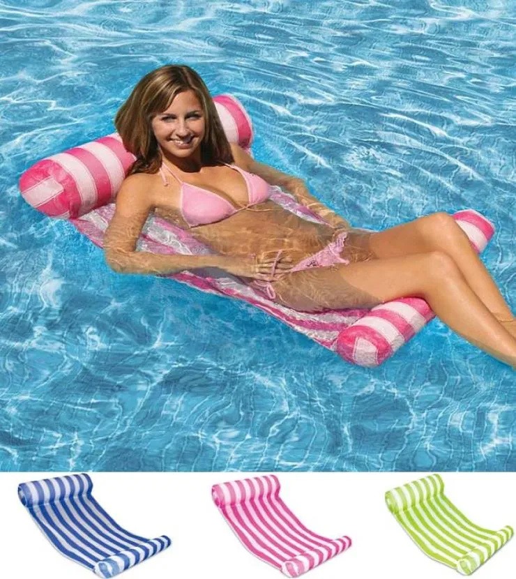 Vatten hängmatta rand lounge pool float uppblåsbar luftmadrass simning pool utrustning simning utomhus galna bekvämt ljus a7759792
