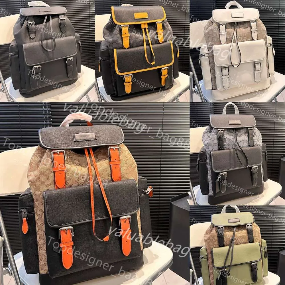 DHgate Classic Leather Drawstring Backpack for Men and Women Fashionable Bookbag with Jacquard Pattern Old Flowers Design Clip Open and Close Bags Luggage Accessories