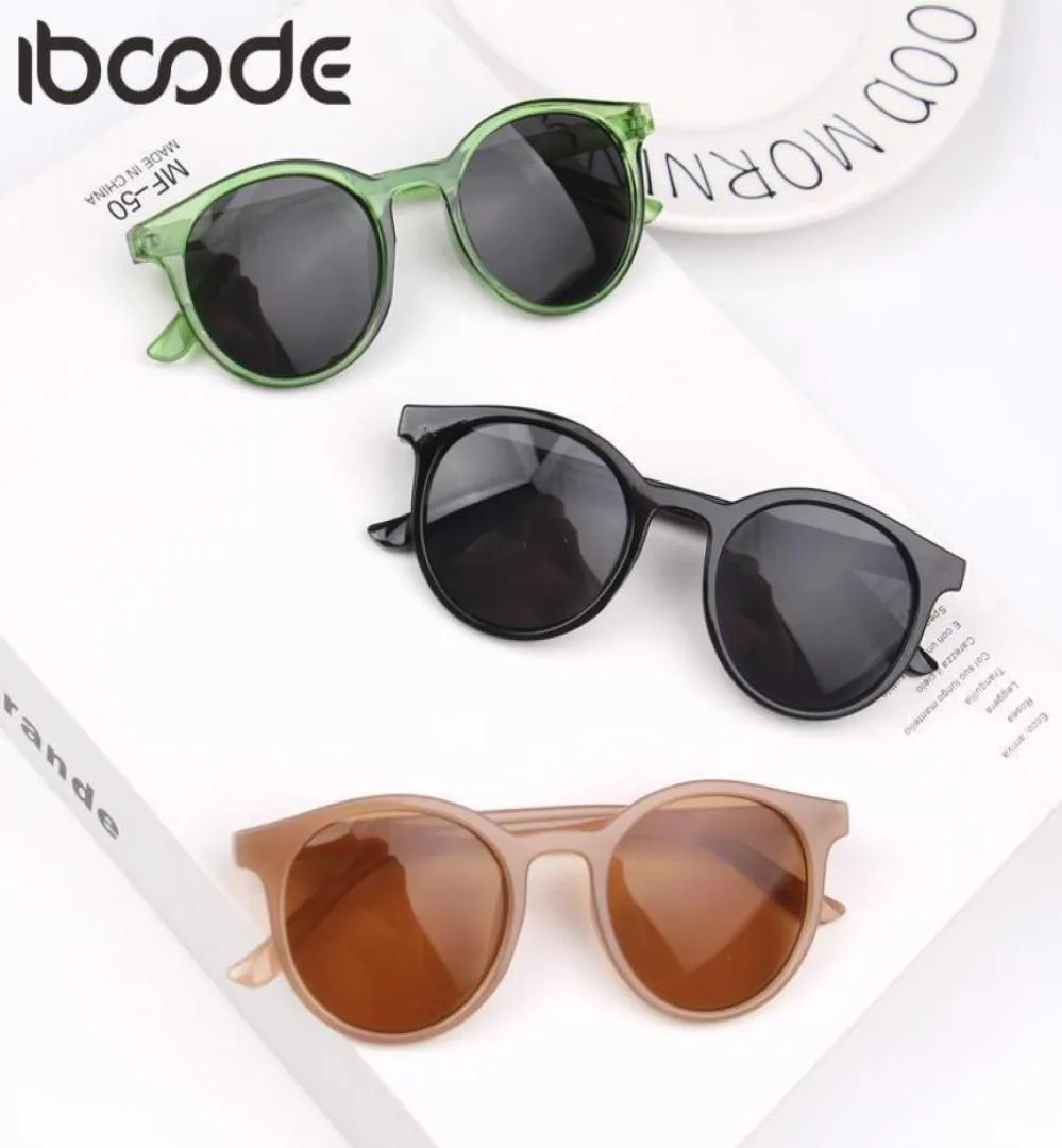 iBoode moda okrągła okrągłe okulary przeciwsłoneczne Dziewczyny Dzieci Goggle Baby Boys Antiuv Sun Glasses Ocena Kolorowa Uv400 Travel Eyevear16084099