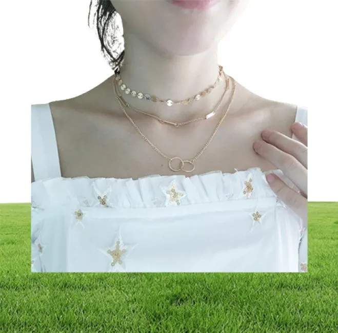 Pameng Silver Color Coler Coller Choker Necklace for Women Collier Femme Fashion Jewelry Gold Color1319543